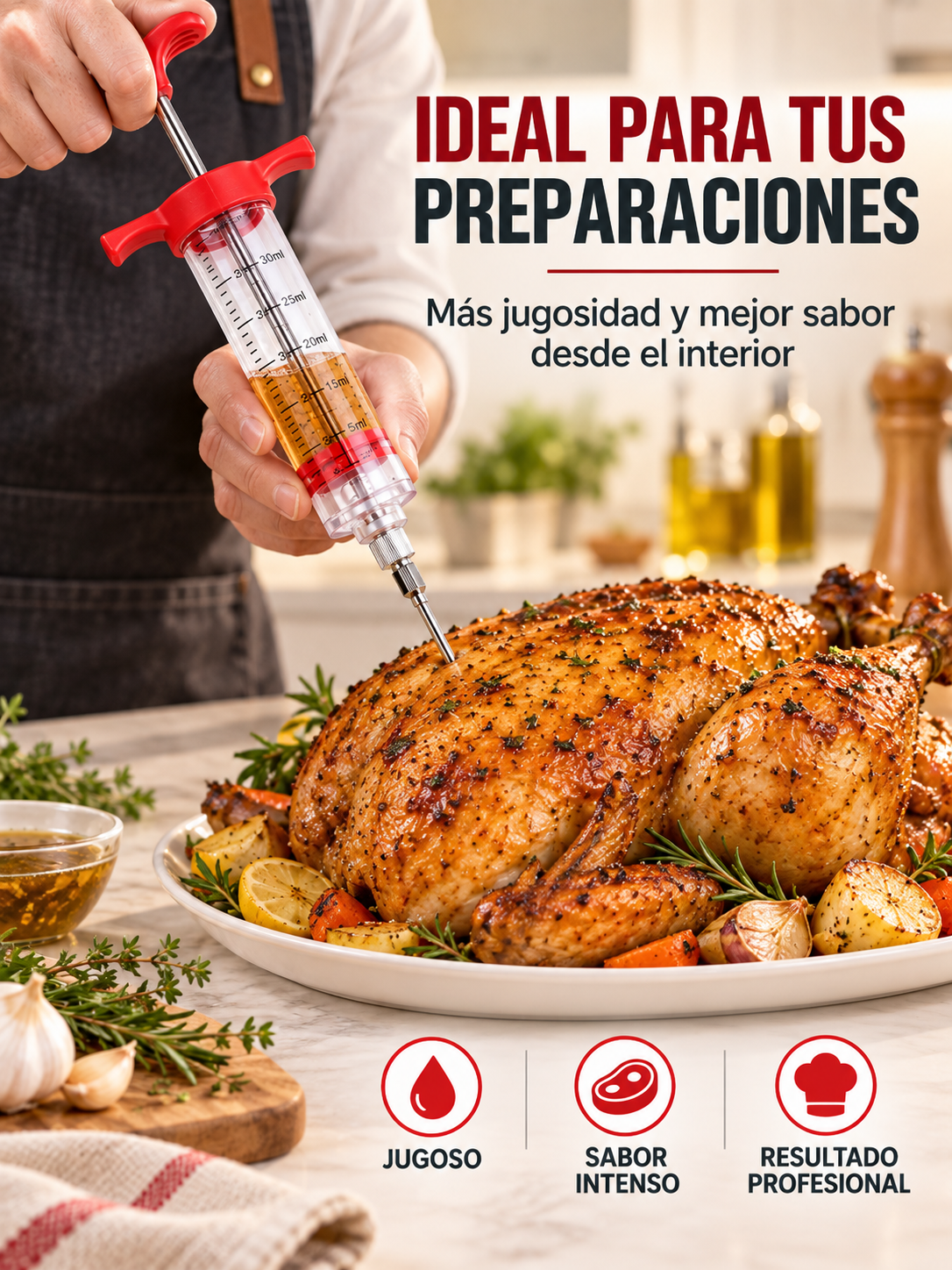 PACK DE DOS JERINGA INYECTORA PARA MARINAR CARNES🍗💉