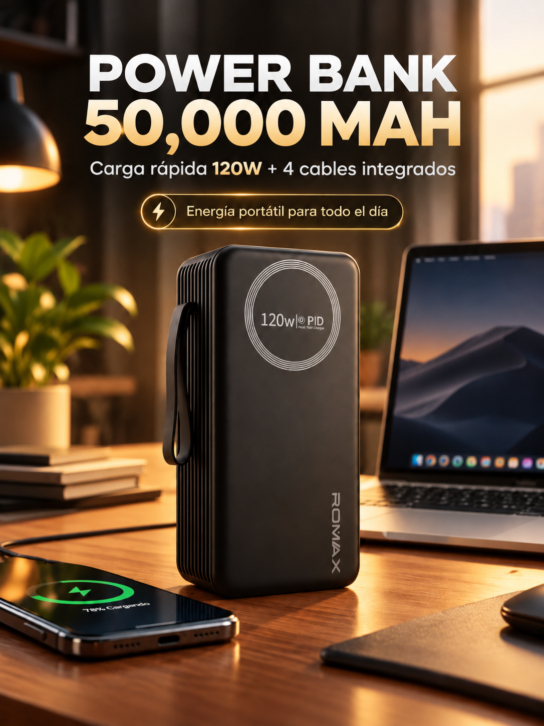 POWER BANK 50,000 MAH DE CARGA RÁPIDA ⚡🔋