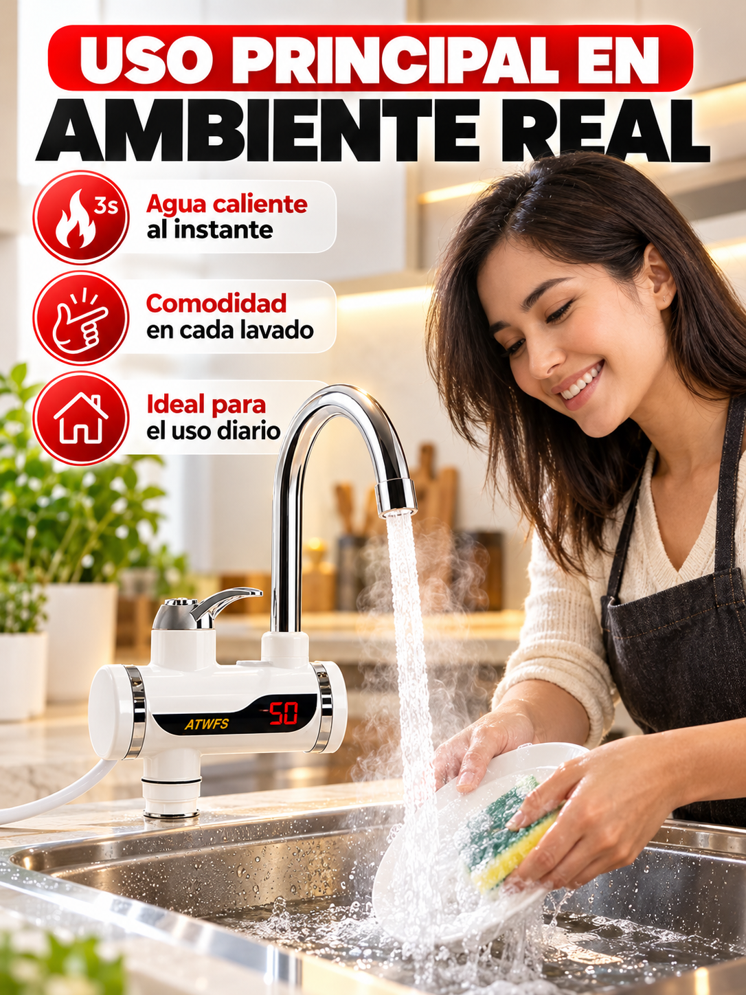 CAÑO ELÉCTRICO CALENTADOR DE AGUA 🚰🔥