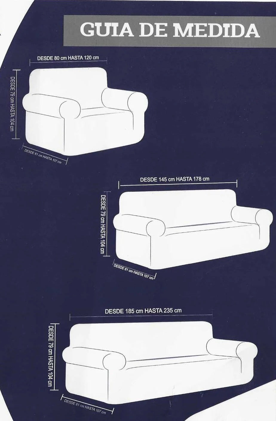 Forro de Mueble 3-2-1 Color Entero – Set de Fundas Premium