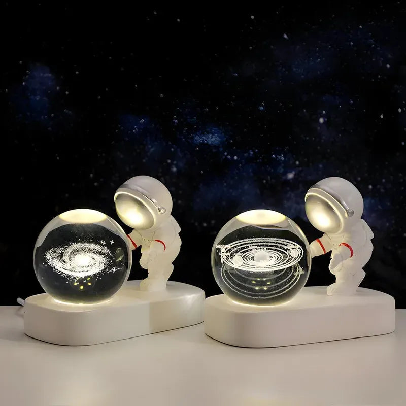 Lampara Decorativa Modelo Astronauta Con Esfera 3D