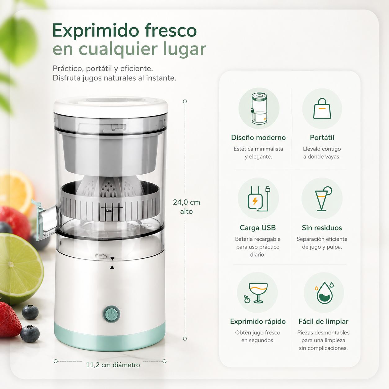 EXPRIMIDOR ELÉCTRICO NATURAL FRESH