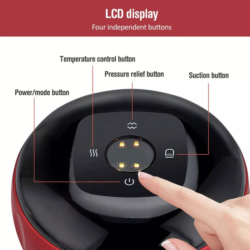 MASAJEADOR SMART TERAPIA VENTOSA Y CALOR RECARGABLE