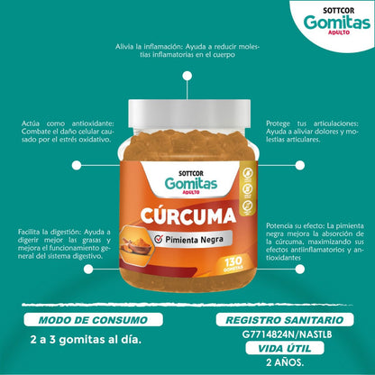 Gomitas de Cúrcuma – Suplemento natural para el hígado graso y la inflamación