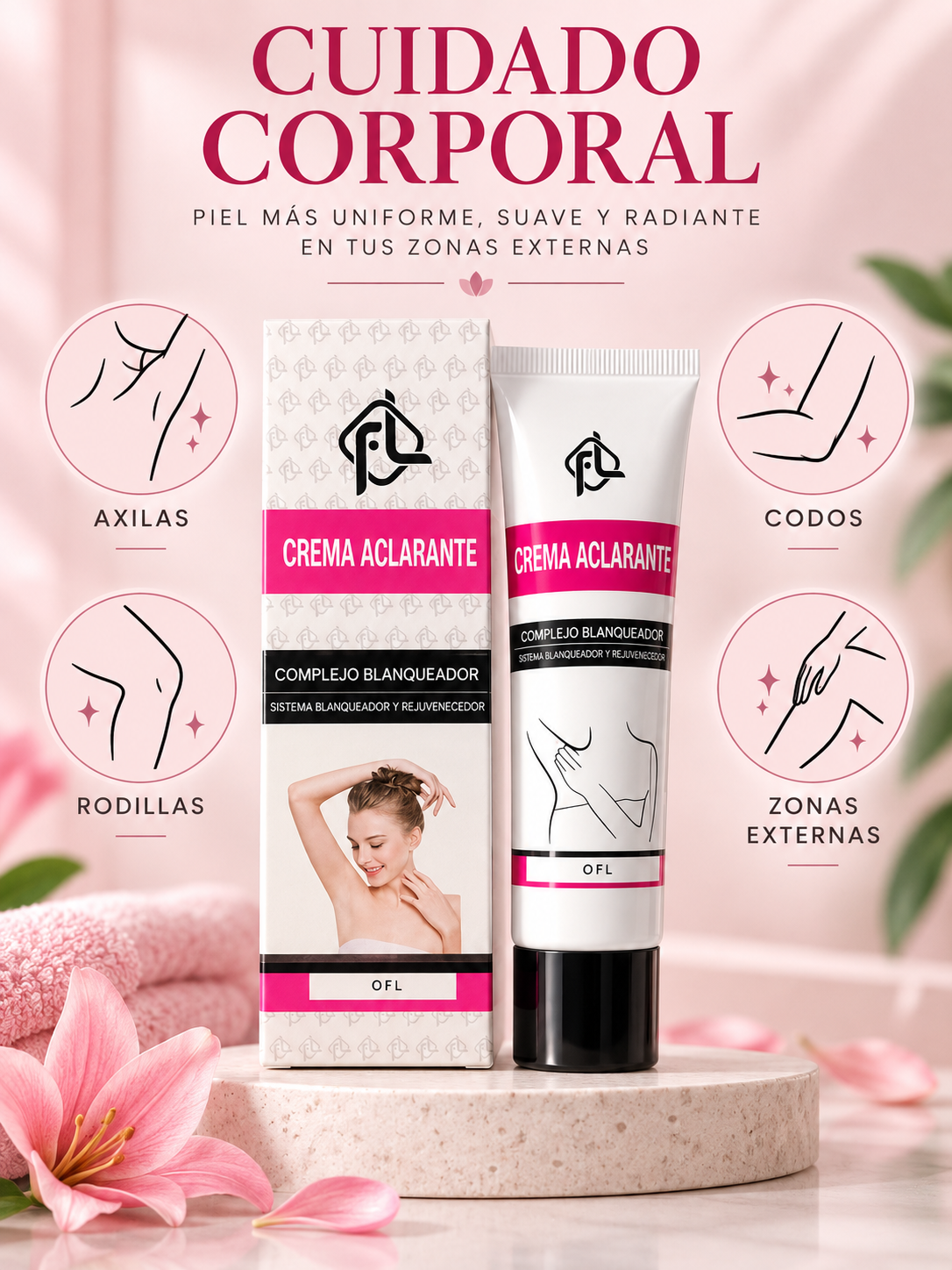 CREMA ACLARANTE CORPORAL OFL 120 ML ✨🌸
