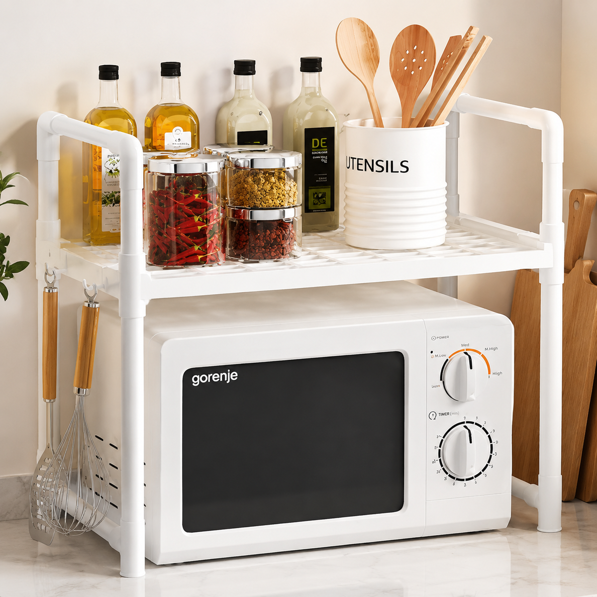 ORGANIZADOR PARA MICROONDAS DE 2 NIVELES