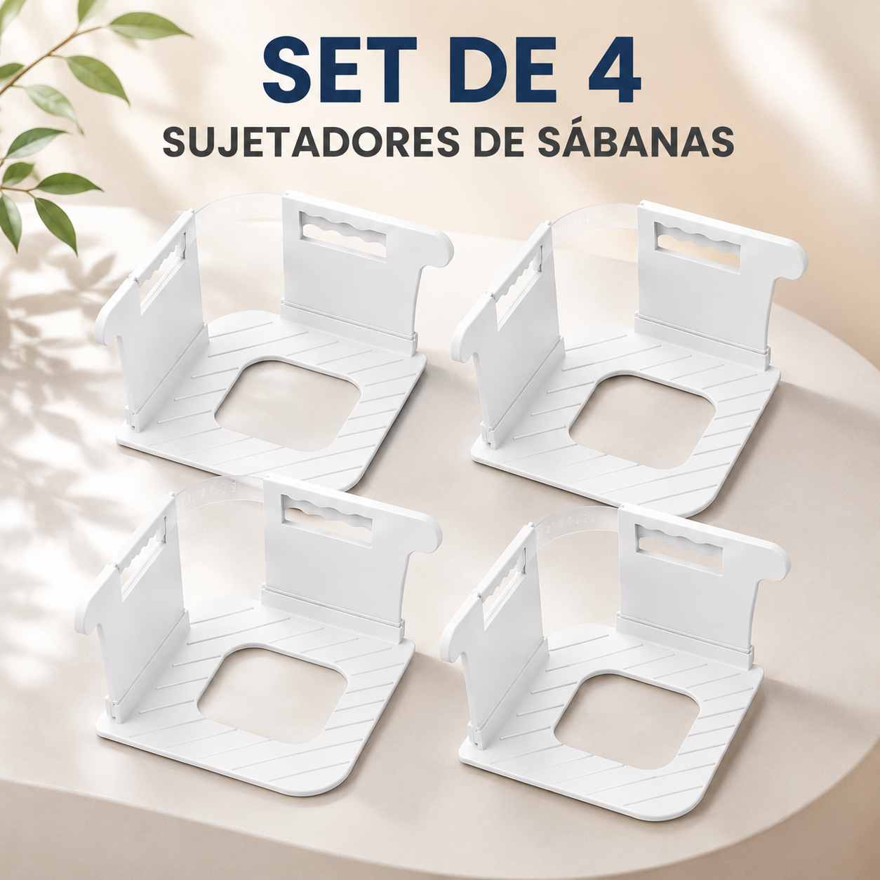 SET DE 4 SUJETADORES DE SÁBANAS