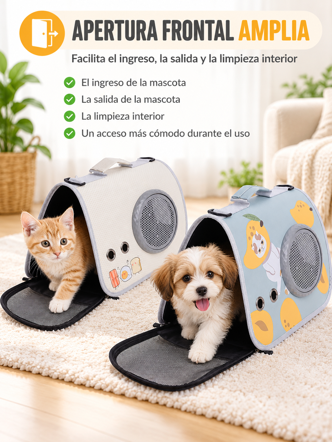 BOLSO TRANSPORTADOR PARA MASCOTAS 🐶🐱🎒