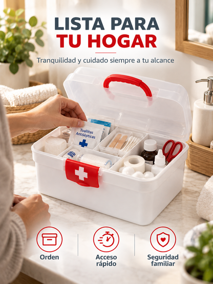 CAJA BOTIQUÍN PORTÁTIL PARA PRIMEROS AUXILIOS🚑✨