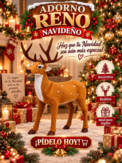 ADORNO RENO NAVIDEÑO 35 CM