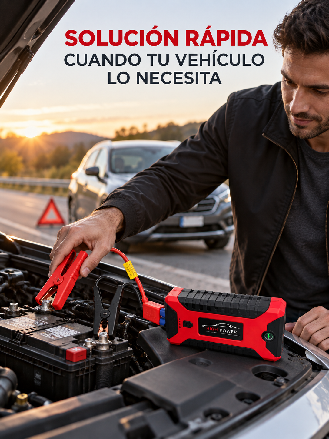 ARRANCADOR PORTÁTIL DE BATERÍAS PARA AUTO, MOTO Y CAMIONETA🚗⚡