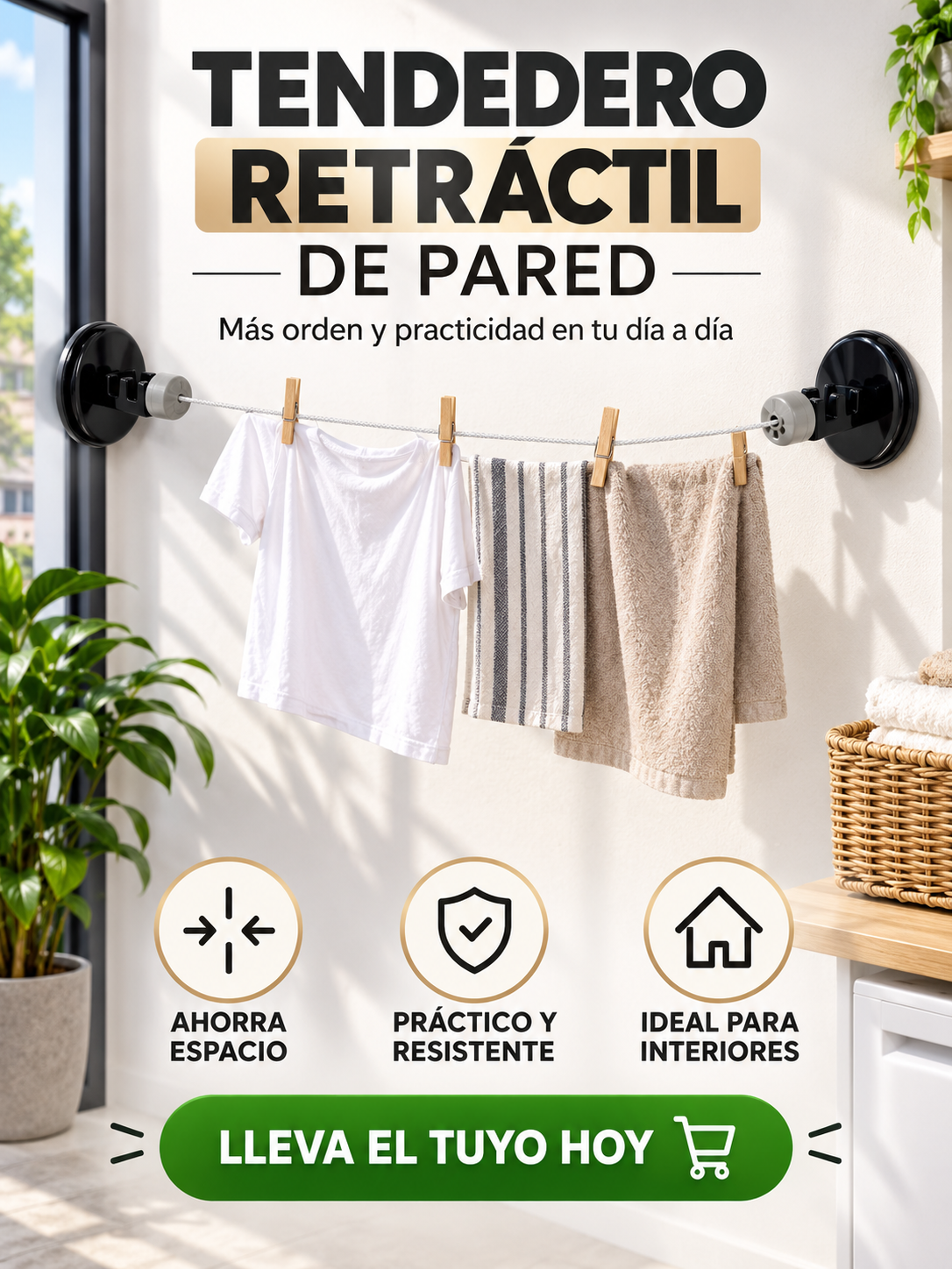 TENDEDERO RETRÁCTIL DE PARED 5M ✨