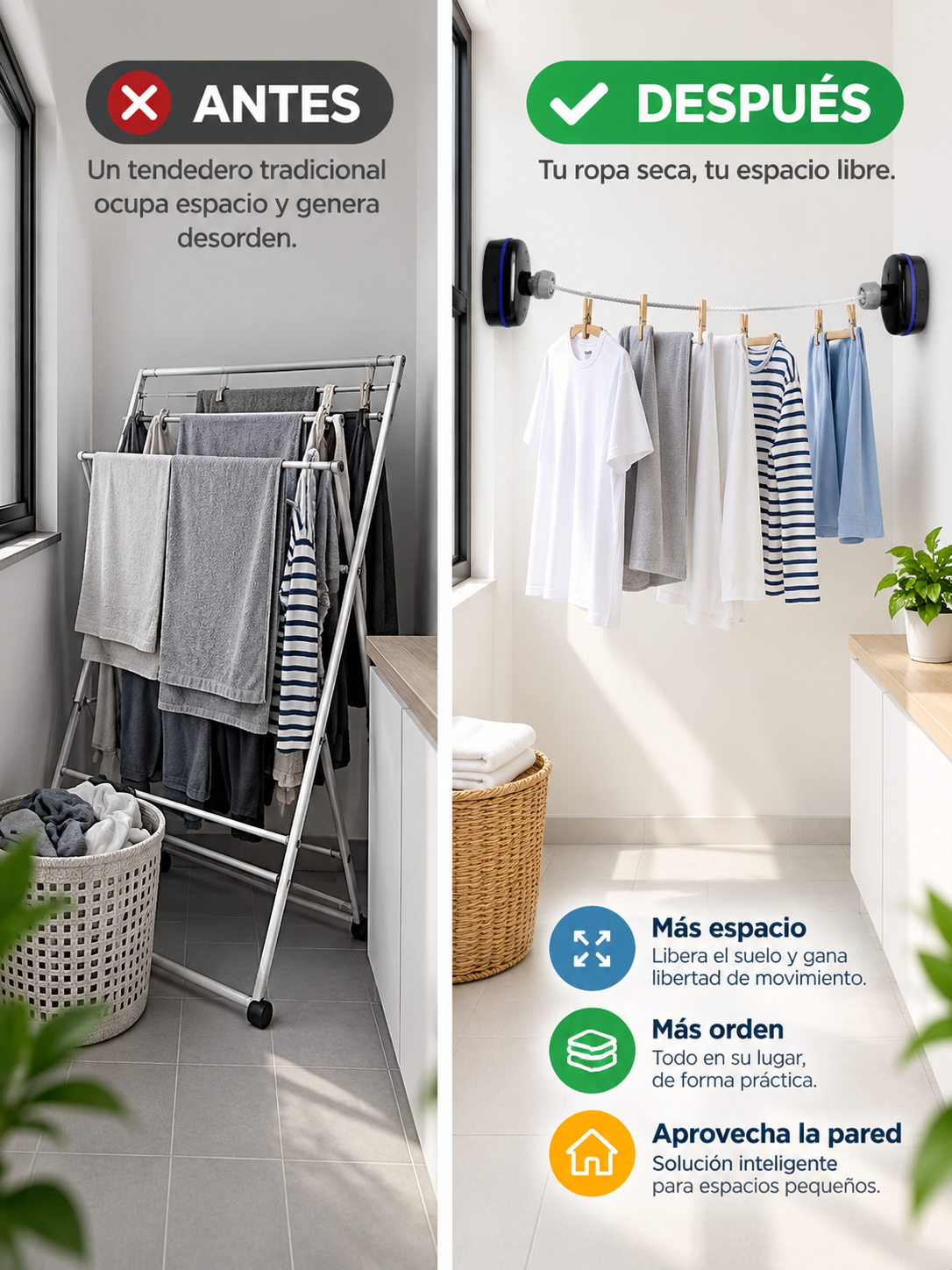 TENDEDERO RETRÁCTIL DE PARED 5M ✨