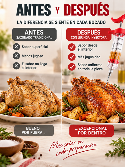 PACK DE DOS JERINGA INYECTORA PARA MARINAR CARNES🍗💉