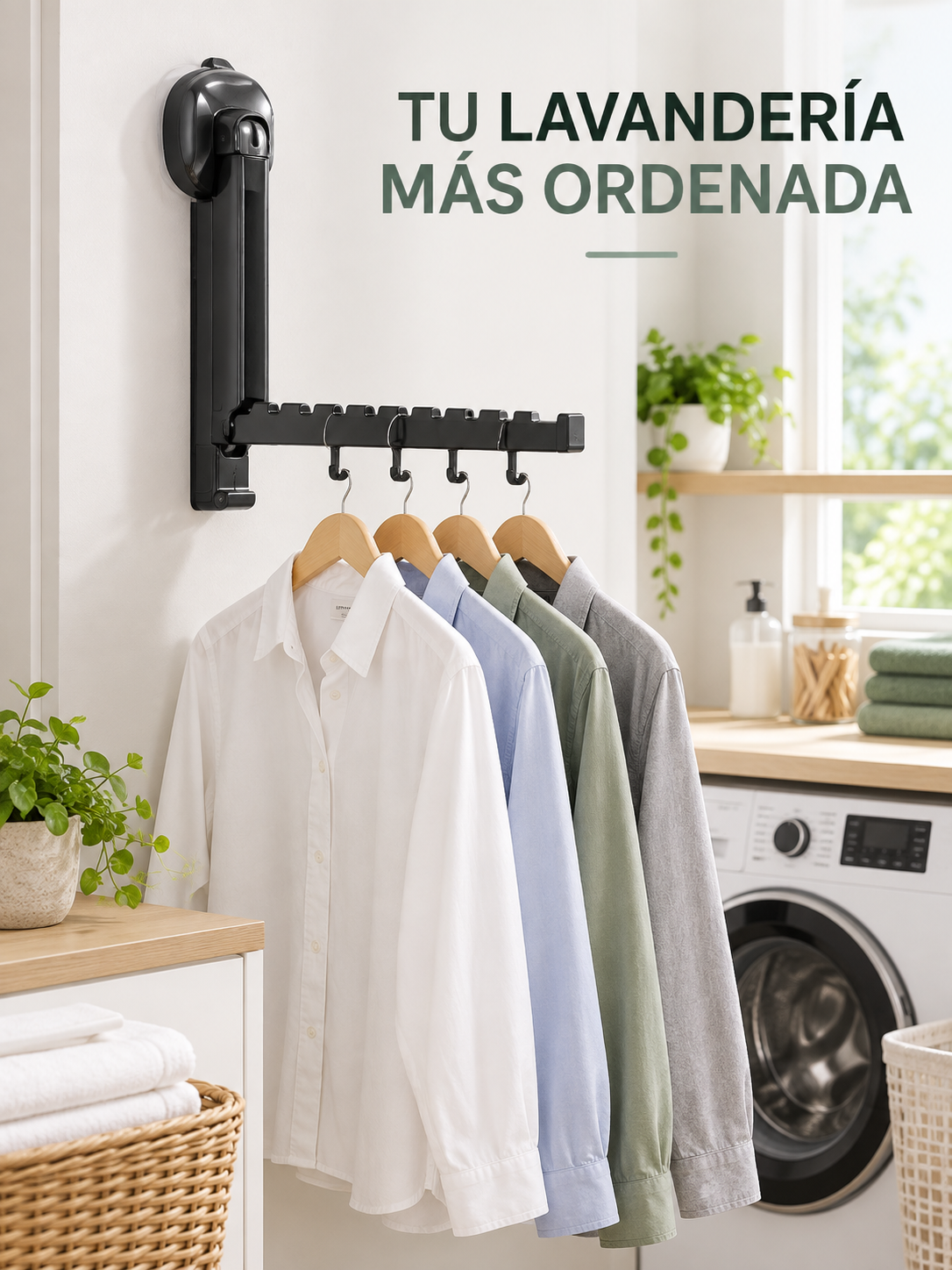 TENDEDERO PLEGABLE CON VENTOSA ✨👕