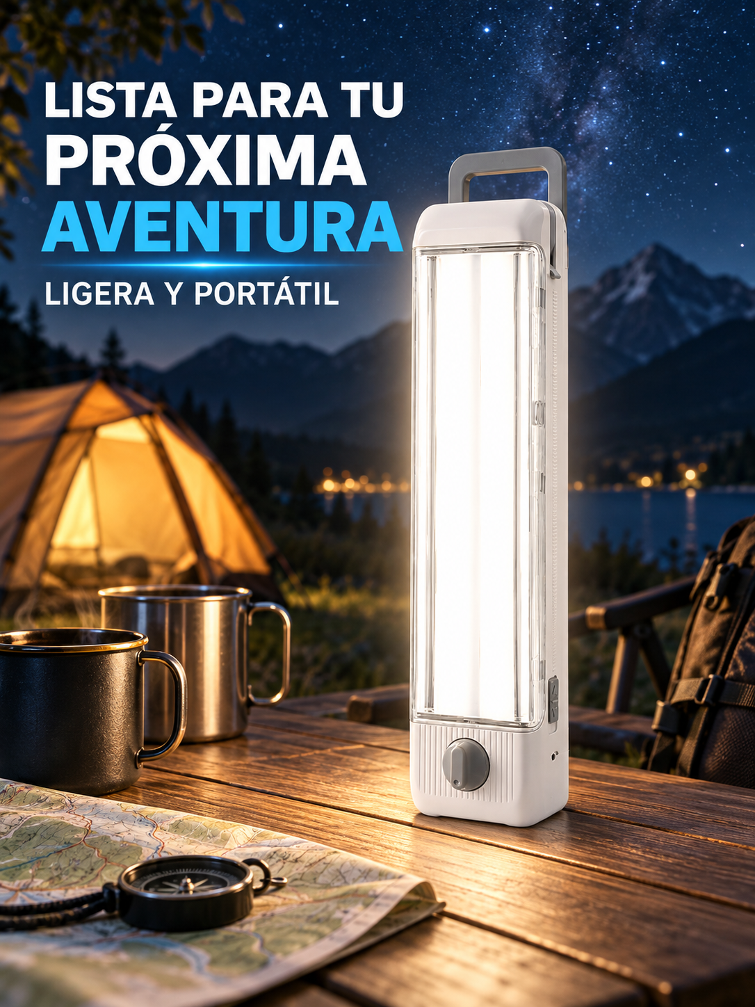 LÁMPARA LED DE EMERGENCIA RECARGABLE 🔦⚡