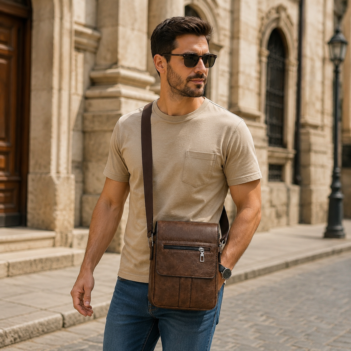 BOLSO CROSSBODY URBAN PRO – ESTILO Y COMODIDAD PARA HOMBRE 👜✨