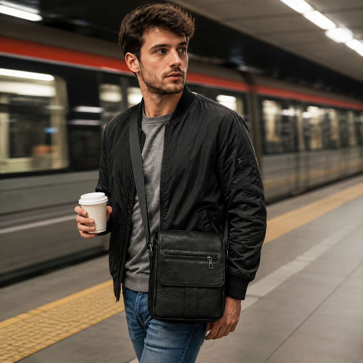 BOLSO CROSSBODY URBAN PRO – ESTILO Y COMODIDAD PARA HOMBRE 👜✨