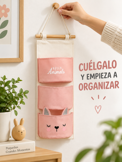 ORGANIZADOR COLGANTE DE PARED CON 3 BOLSILLOS 🏡✨