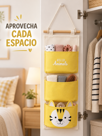 ORGANIZADOR COLGANTE DE PARED CON 3 BOLSILLOS 🏡✨