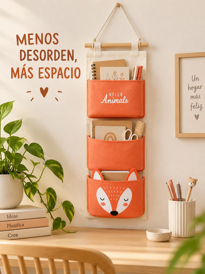 ORGANIZADOR COLGANTE DE PARED CON 3 BOLSILLOS 🏡✨