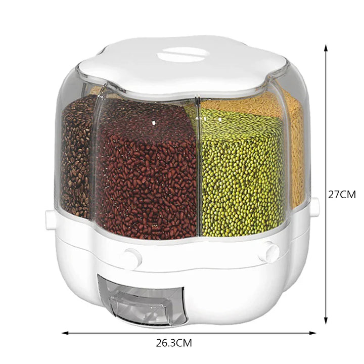 Dispensador de CEREALES O GRANOS GIRATORIO 360° ELEGANTE