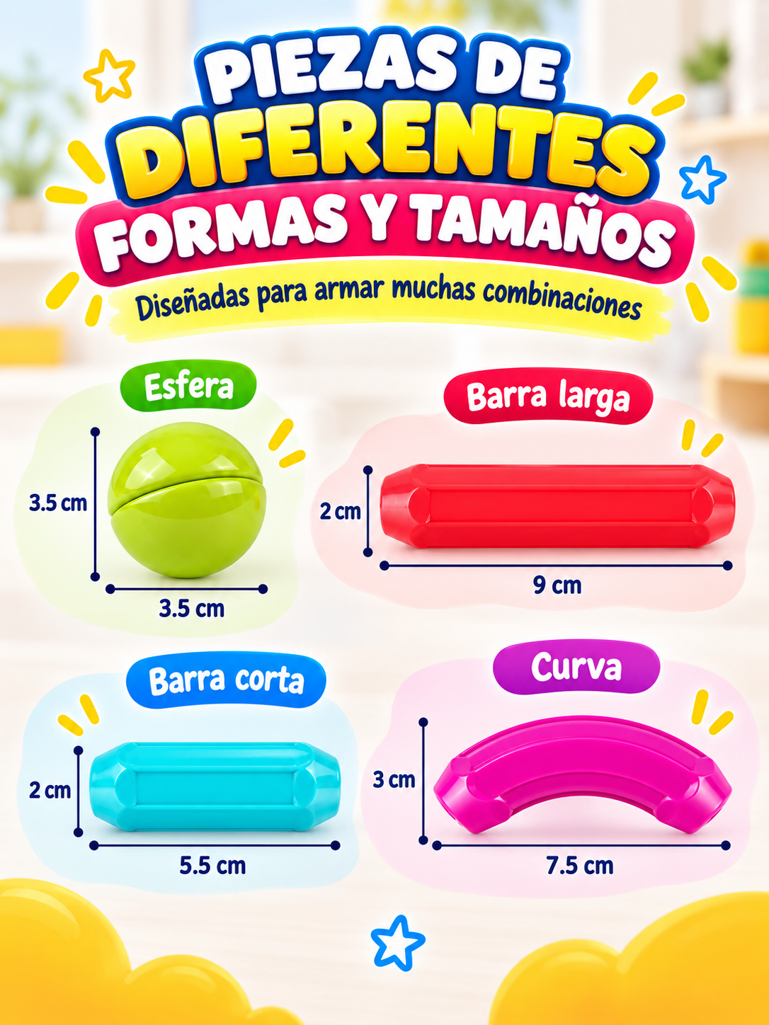 BLOQUES DE CONSTRUCCIÓN MAGNÉTICOS DE 42 PIEZAS 🧩🧲