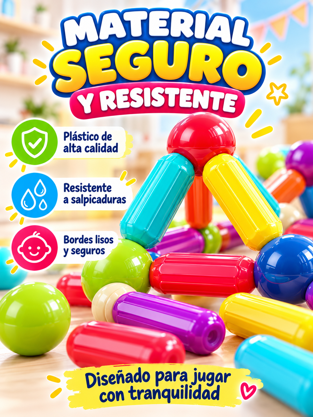 BLOQUES DE CONSTRUCCIÓN MAGNÉTICOS DE 42 PIEZAS 🧩🧲