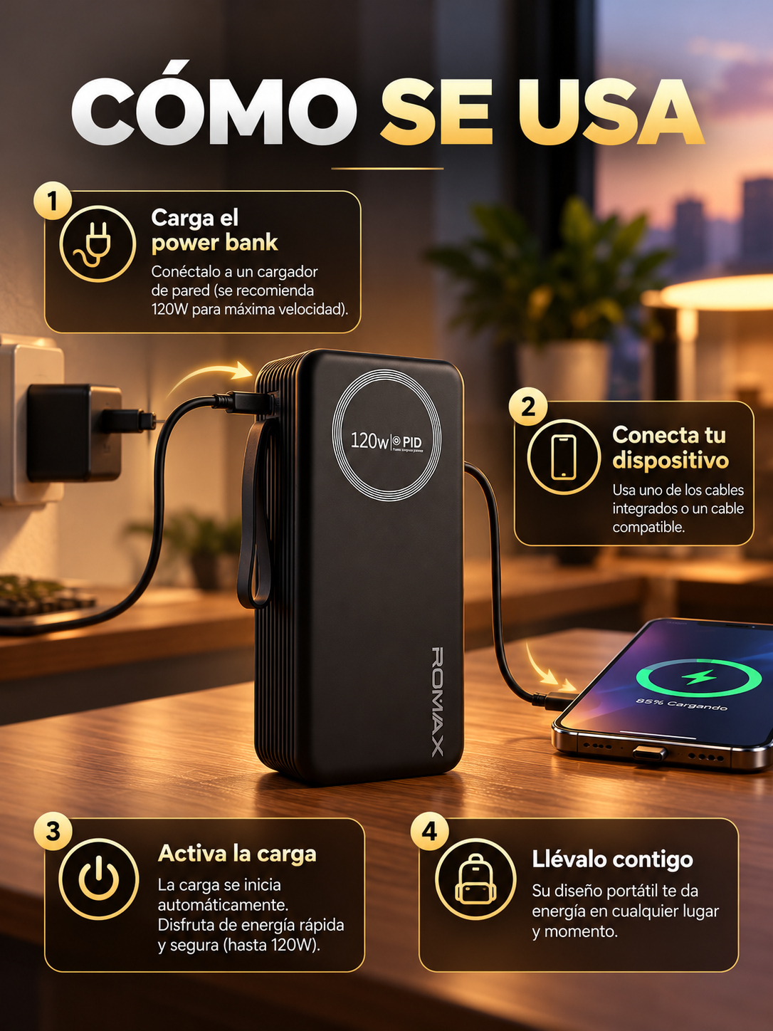 POWER BANK 50,000 MAH DE CARGA RÁPIDA ⚡🔋