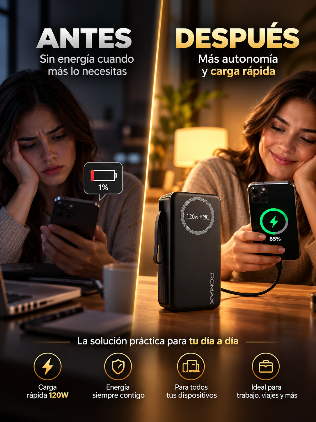 POWER BANK 50,000 MAH DE CARGA RÁPIDA ⚡🔋