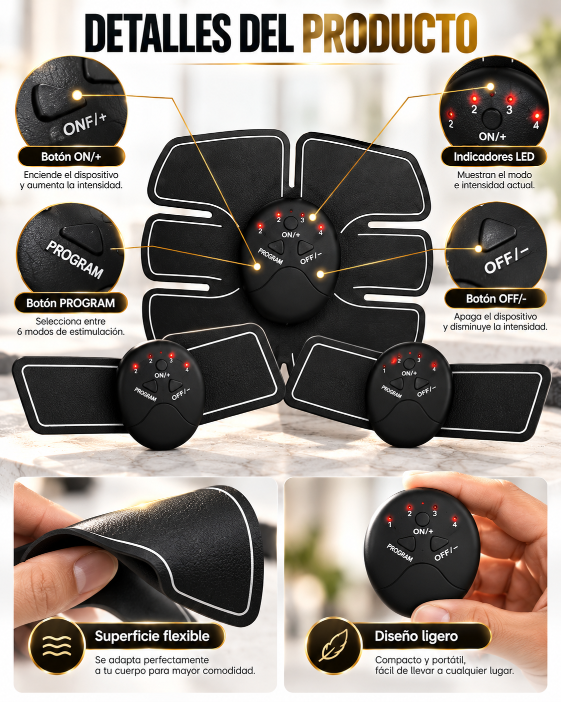 ELECTROESTIMULADOR MUSCULAR PRO SMART FITNESS💪 ⚡