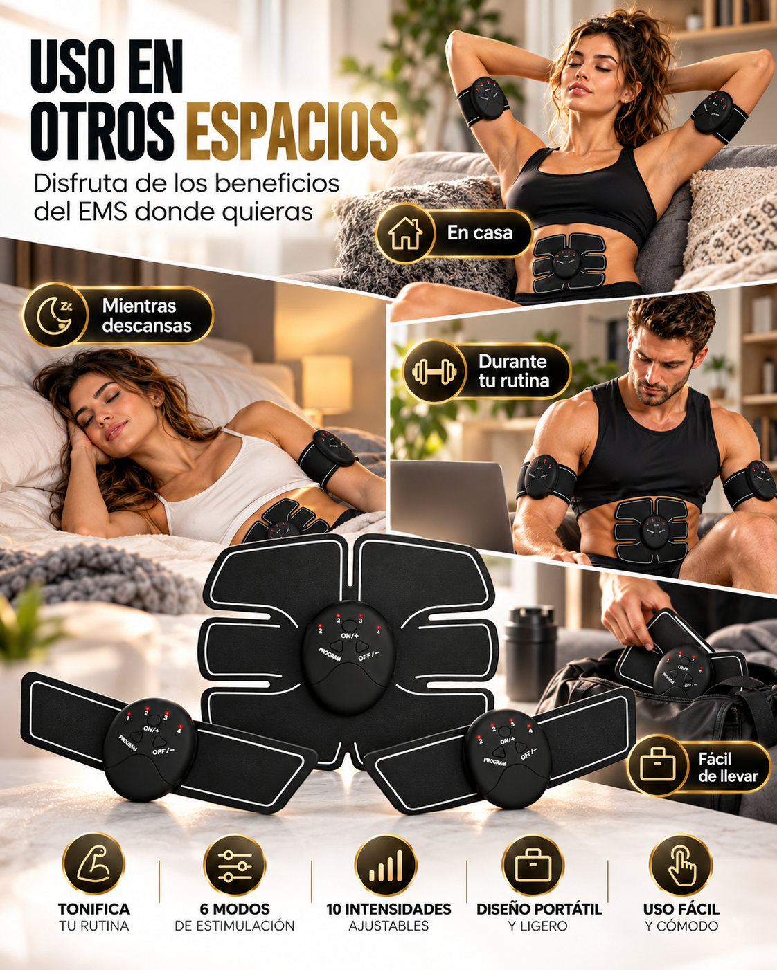 ELECTROESTIMULADOR MUSCULAR PRO SMART FITNESS💪 ⚡