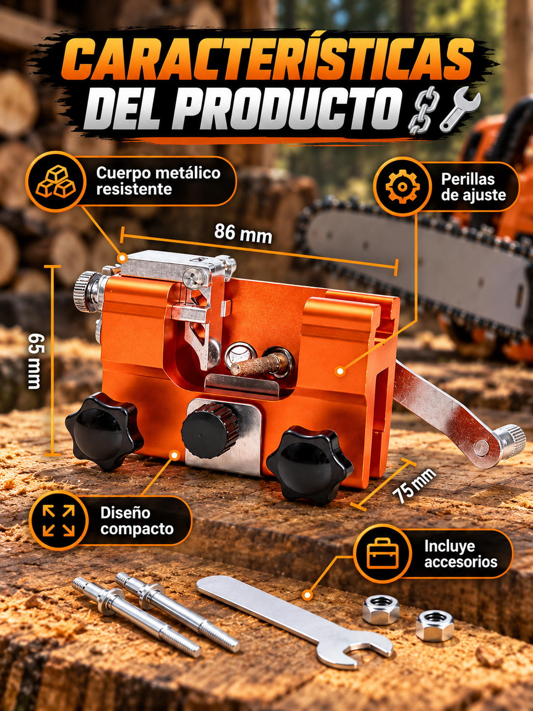 AFILADOR DE CADENA PARA MOTOSIERRA ⛓️🛠️