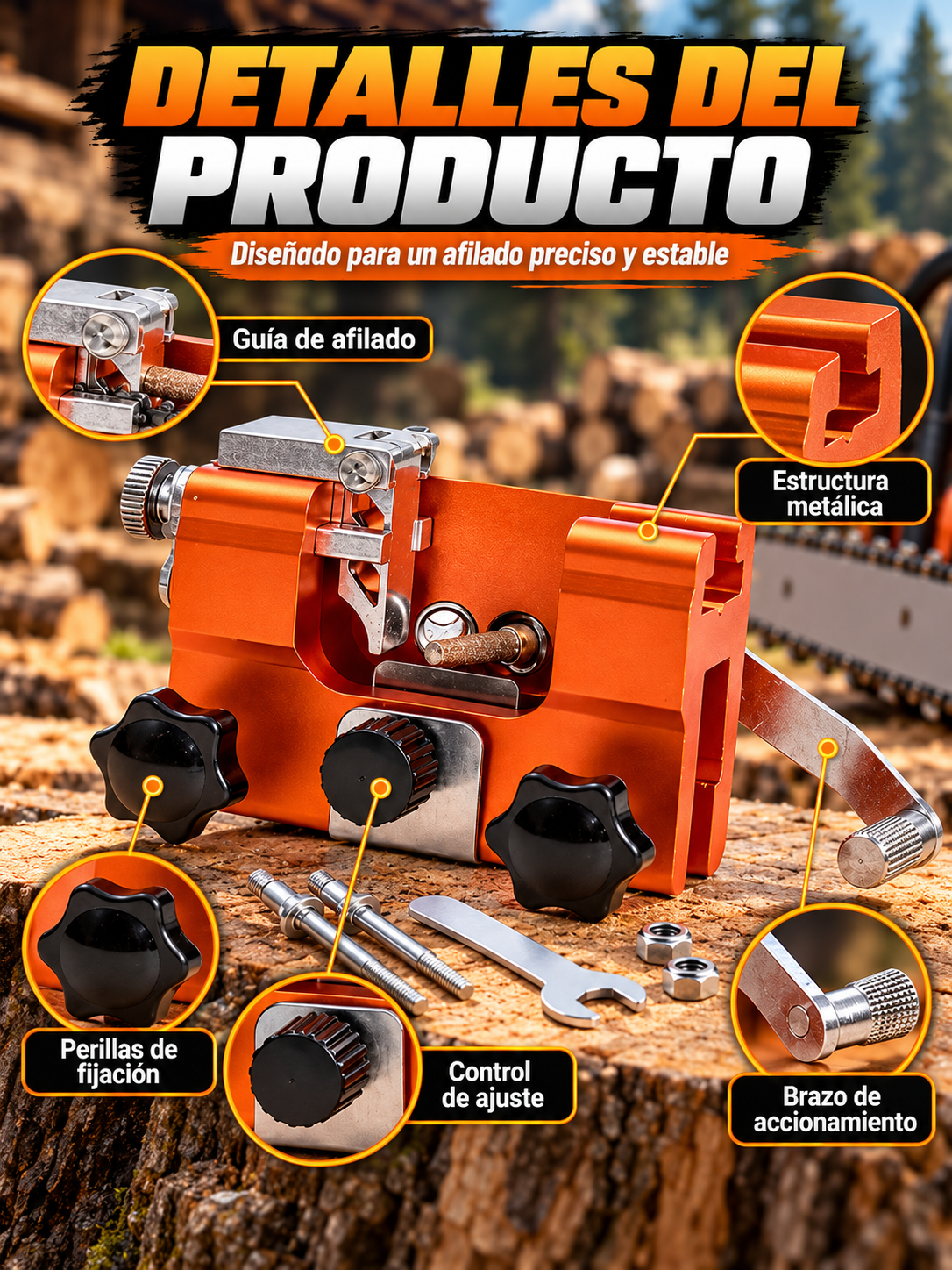 AFILADOR DE CADENA PARA MOTOSIERRA ⛓️🛠️