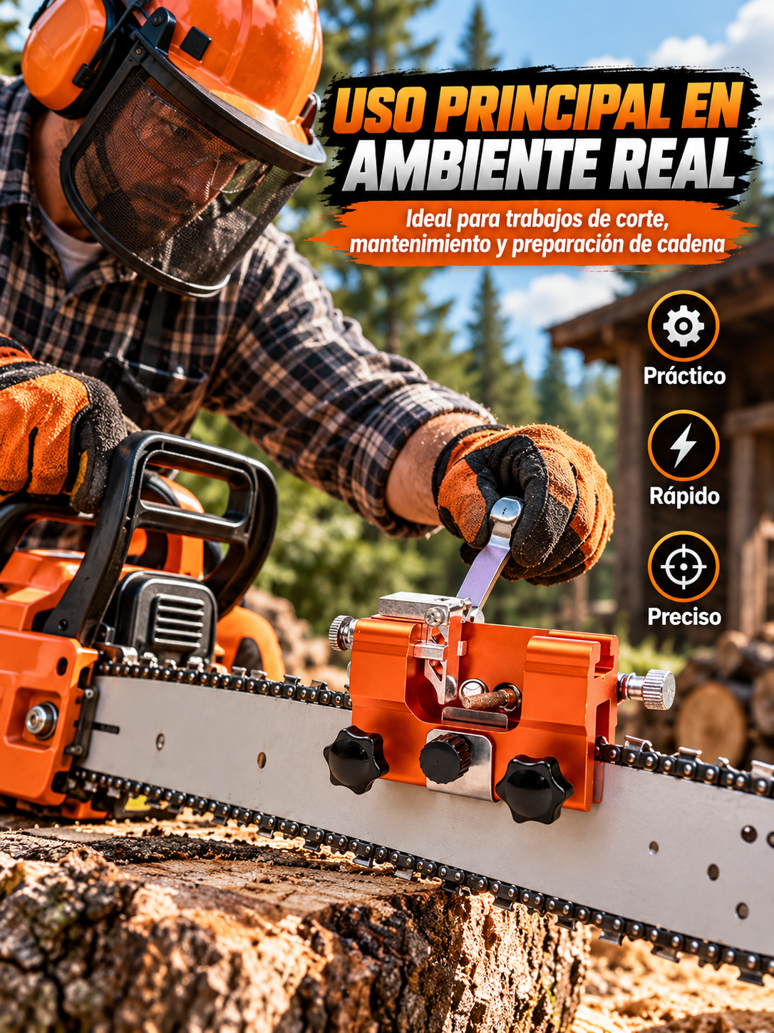 AFILADOR DE CADENA PARA MOTOSIERRA ⛓️🛠️
