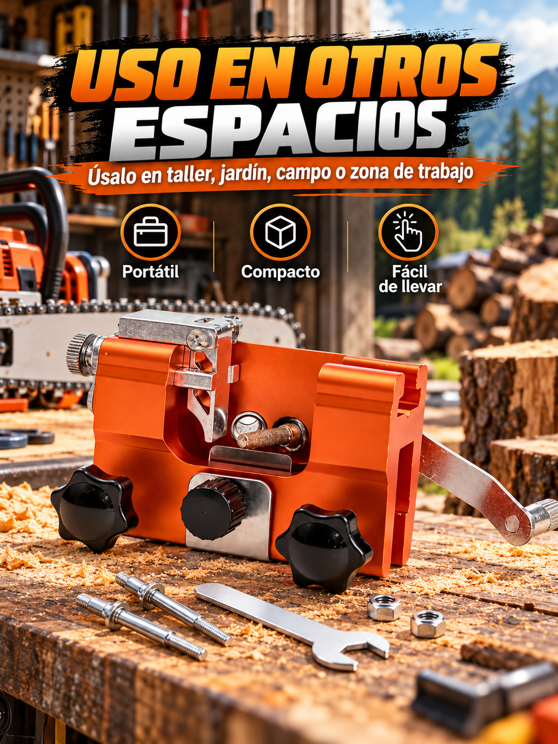 AFILADOR DE CADENA PARA MOTOSIERRA ⛓️🛠️