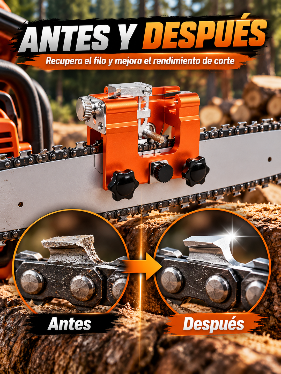 AFILADOR DE CADENA PARA MOTOSIERRA ⛓️🛠️