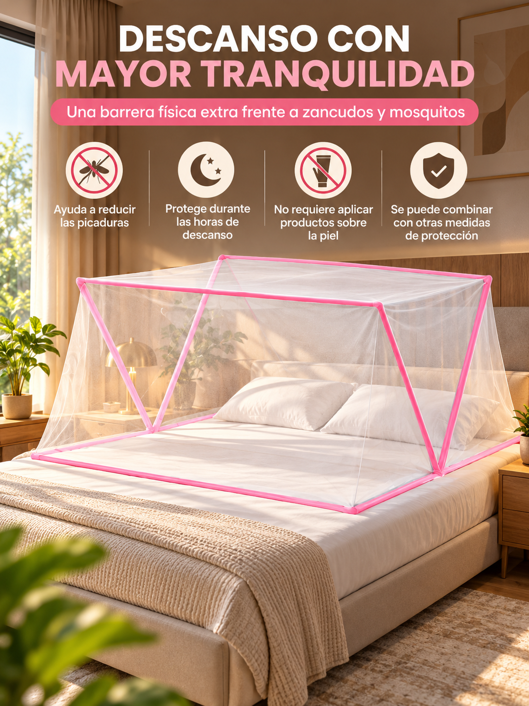 MOSQUITERO PLEGABLE PROTECTOR 🦟🛏️