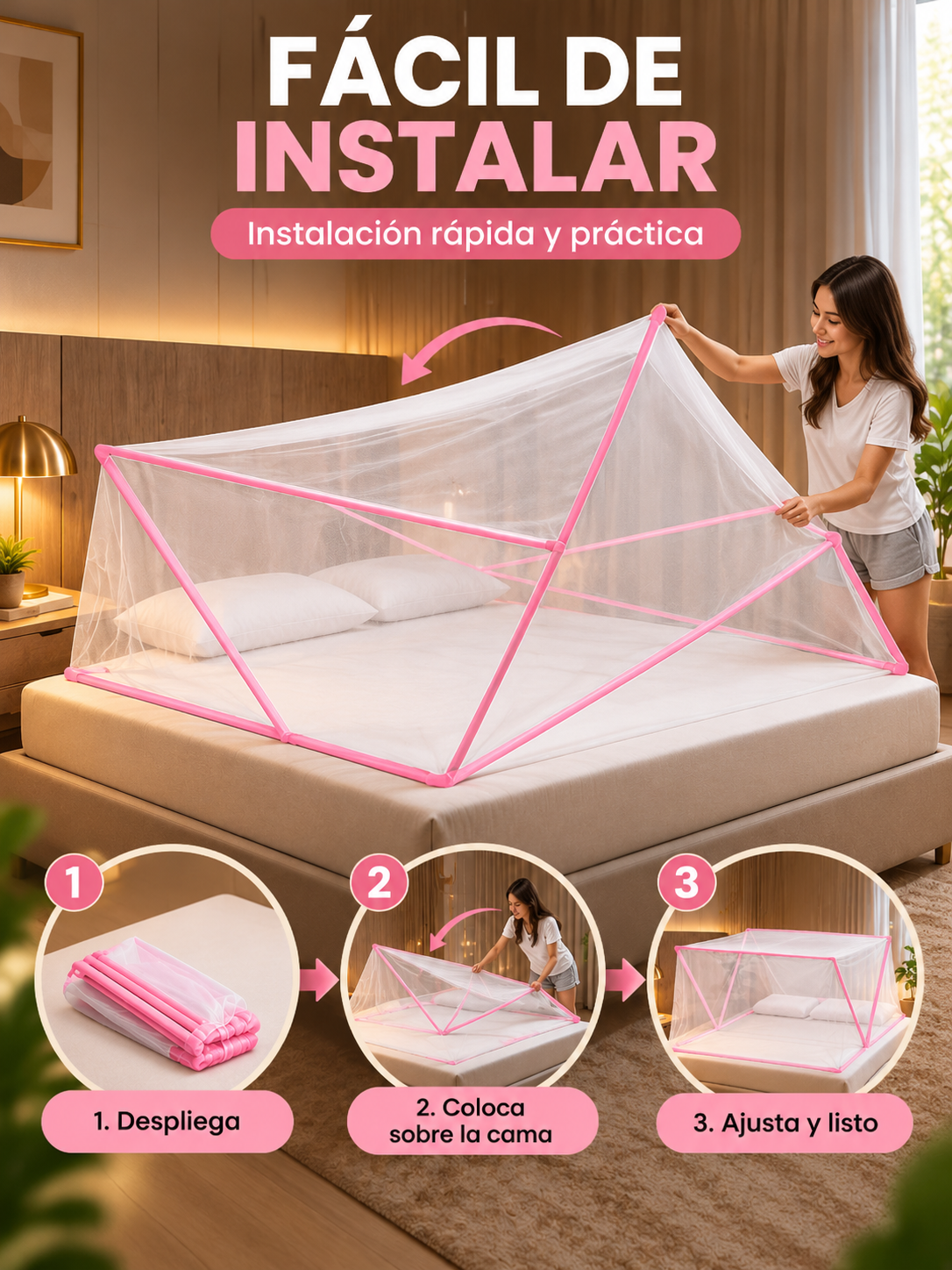 MOSQUITERO PLEGABLE PROTECTOR 🦟🛏️