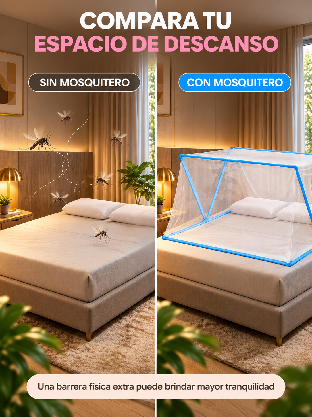 MOSQUITERO PLEGABLE PROTECTOR 🦟🛏️