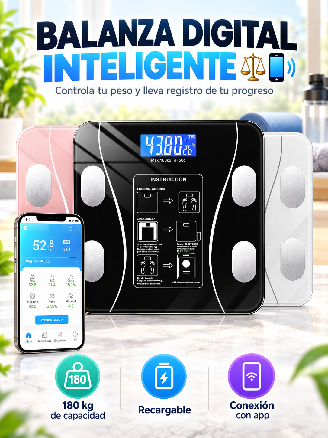 BALANZA DIGITAL INTELIGENTE ⚖️📱