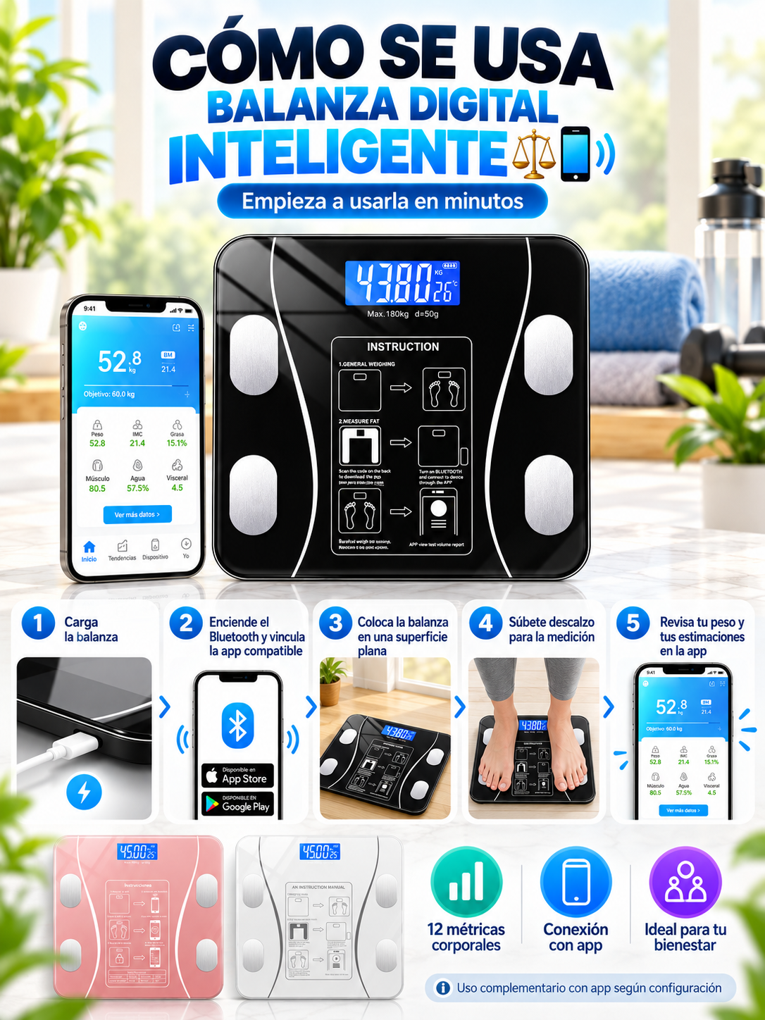 BALANZA DIGITAL INTELIGENTE ⚖️📱