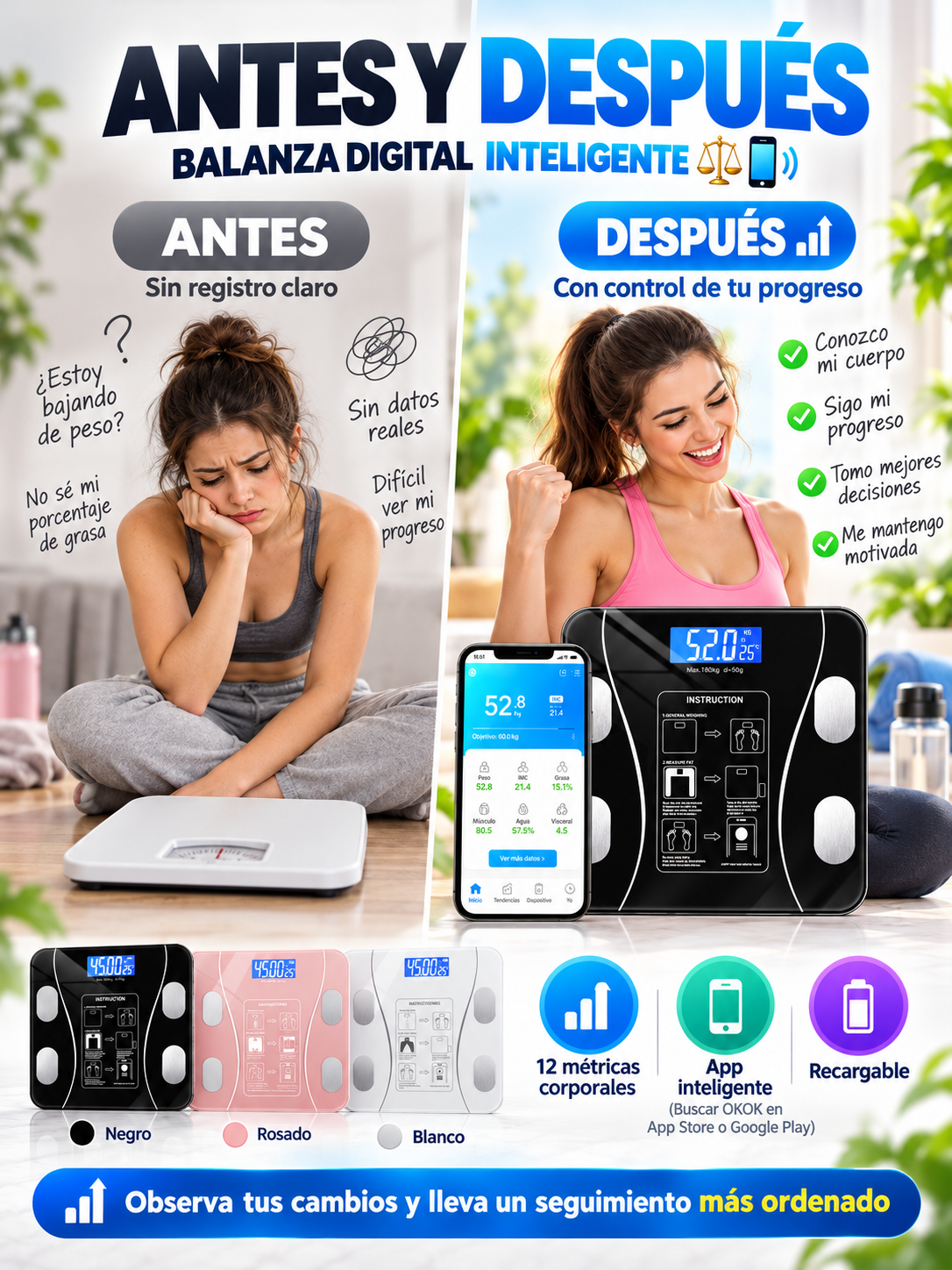 BALANZA DIGITAL INTELIGENTE ⚖️📱