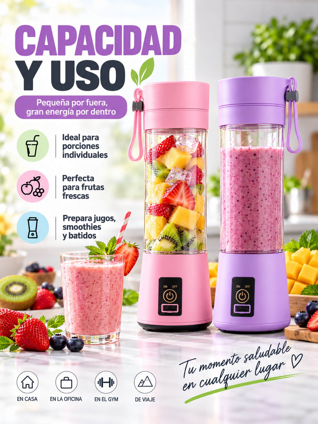 MINI LICUADORA PORTÁTIL ✨🥤