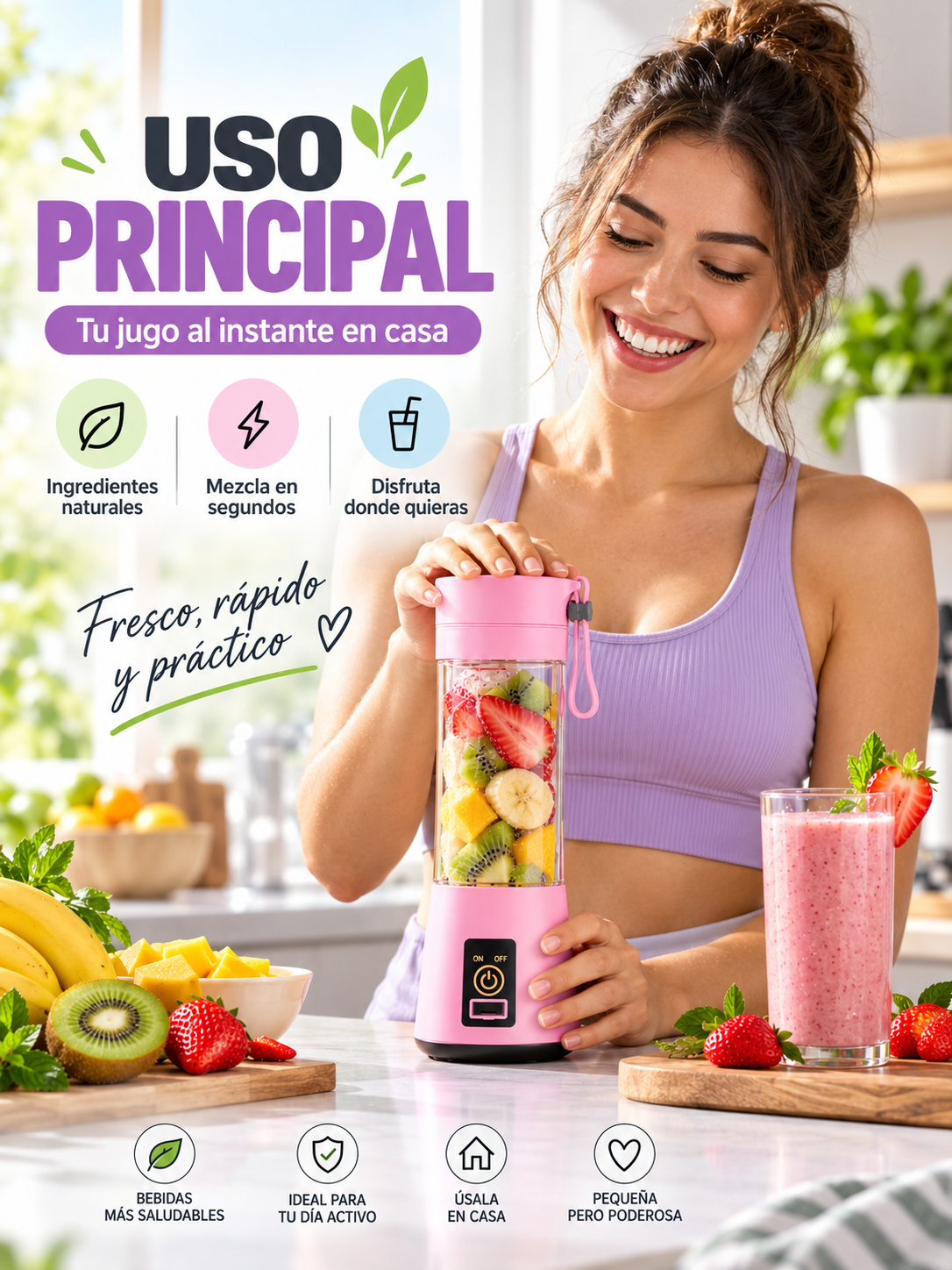 MINI LICUADORA PORTÁTIL ✨🥤