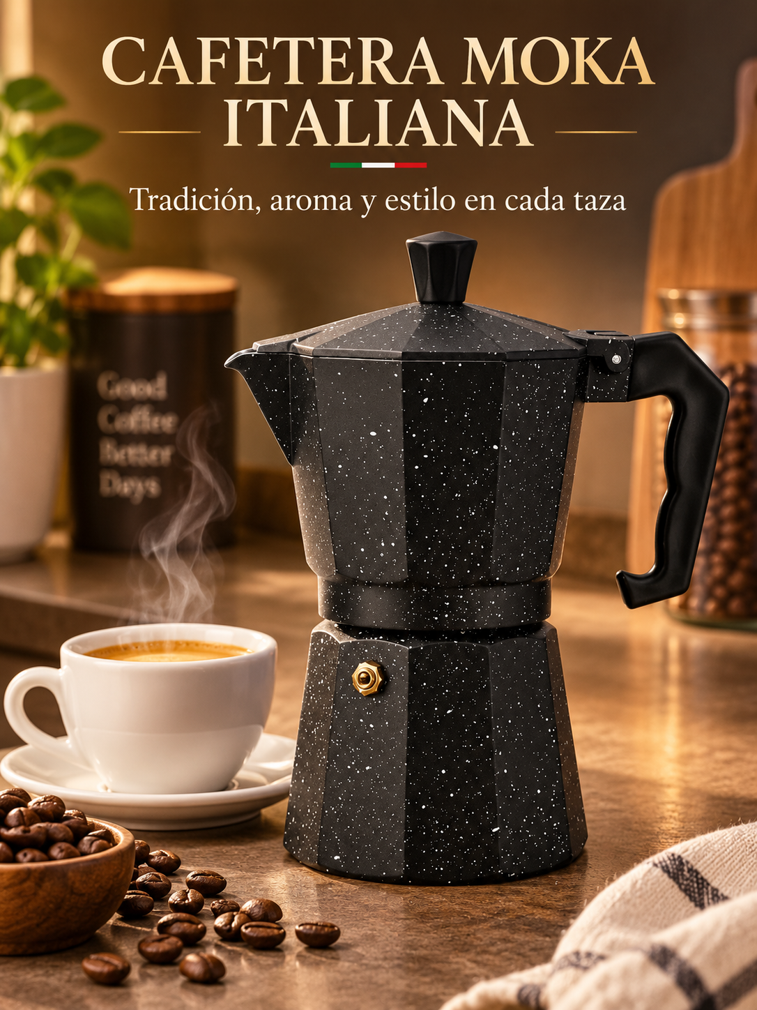 CAFETERA MOKA ITALIANA ☕✨