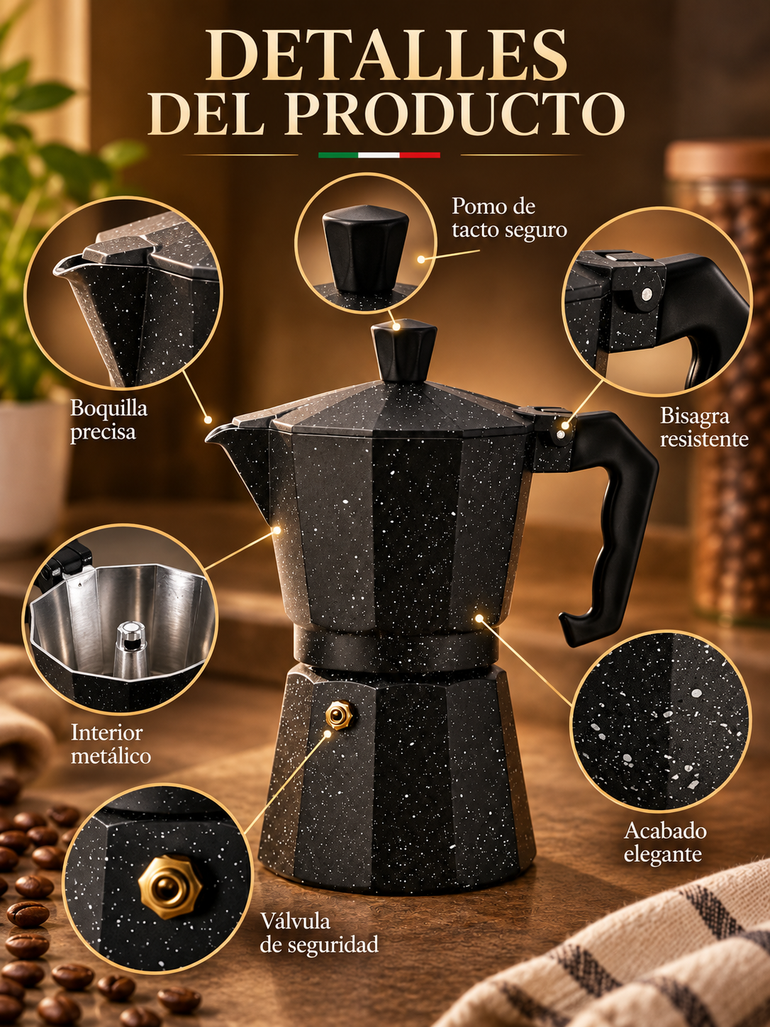 CAFETERA MOKA ITALIANA ☕✨