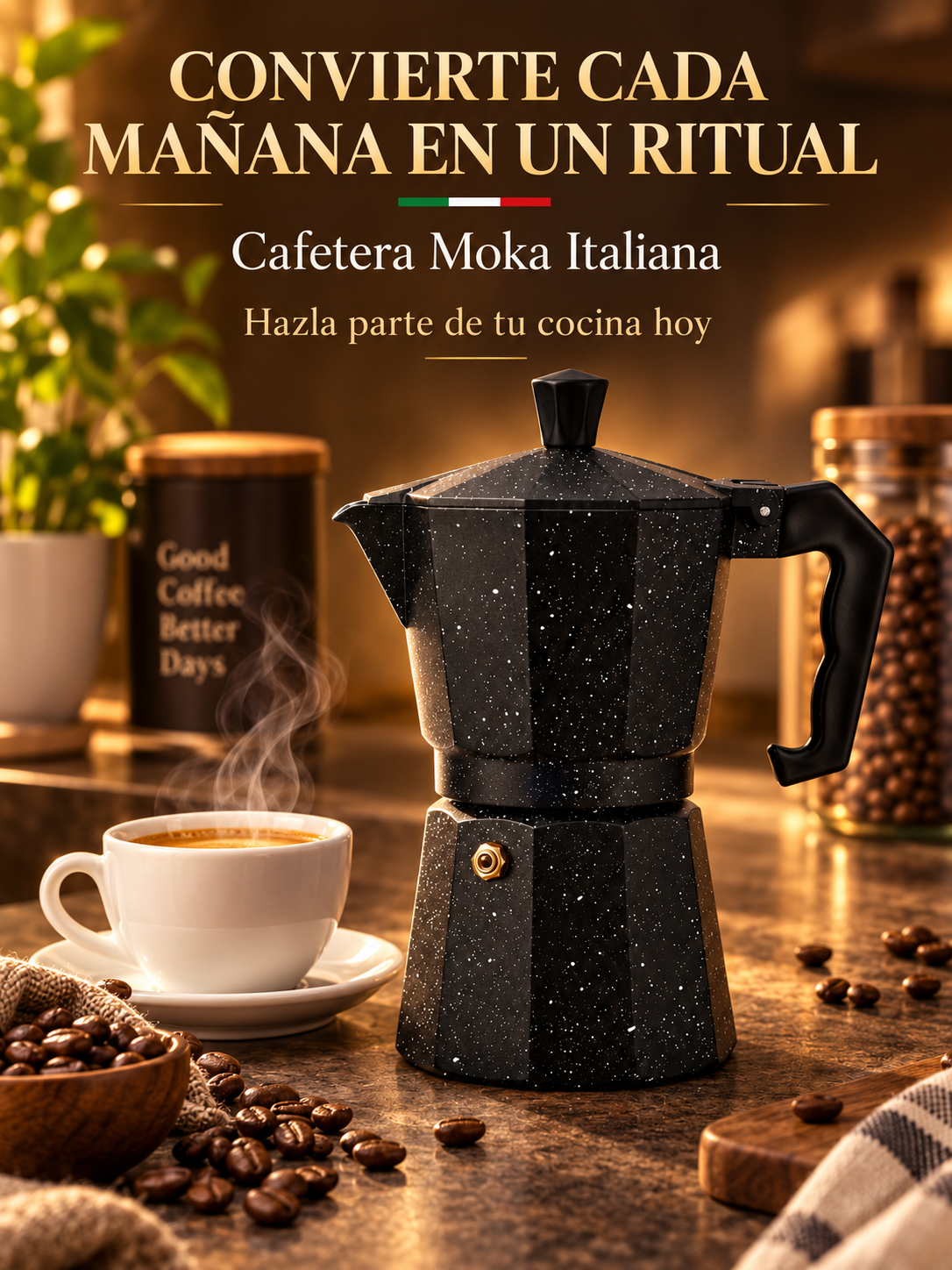 CAFETERA MOKA ITALIANA ☕✨