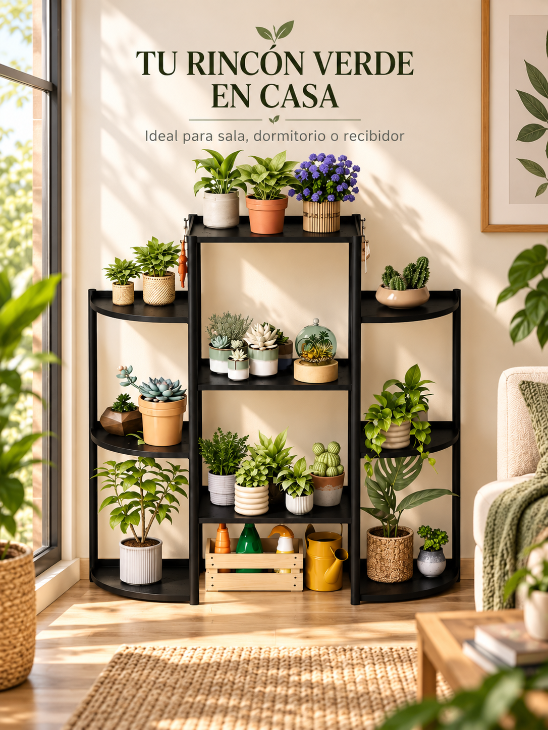 ESTANTE PLÁSTICO PARA PLANTAS DE 9 NIVELES