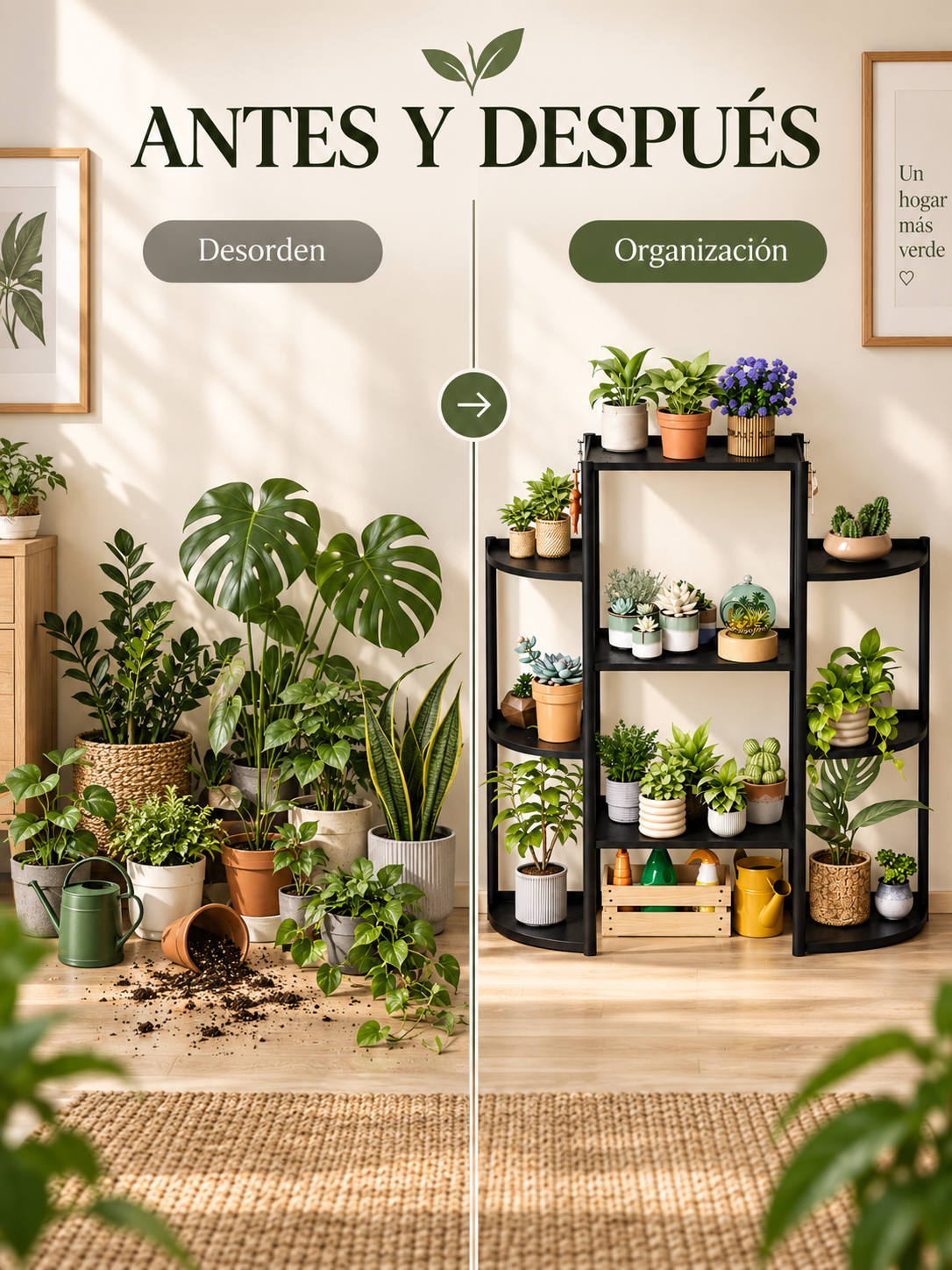 ESTANTE PLÁSTICO PARA PLANTAS DE 9 NIVELES